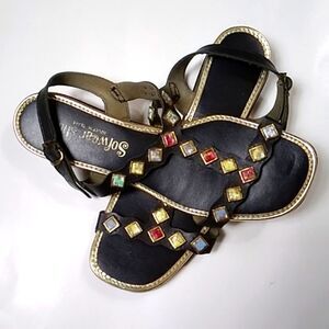 VINTAGE SOFWEAR SHOES HOUSTON TEXAS LEATHER RHINESTONE SHOES